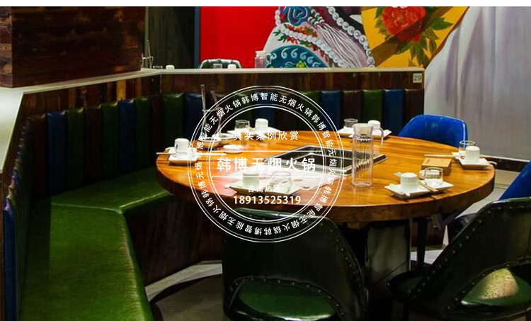韓博實(shí)木無煙火鍋?zhàn)缆被疱伓ㄖ?圖3)